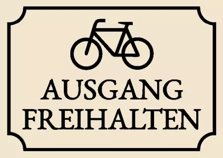 Hinweis Ausgang freihalten Bild