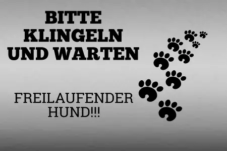 Hinweis Klingeln und warten Bild