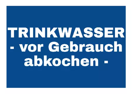 Hinweis TRINKWASSER Bild